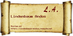 Lindenbaum Andos névjegykártya